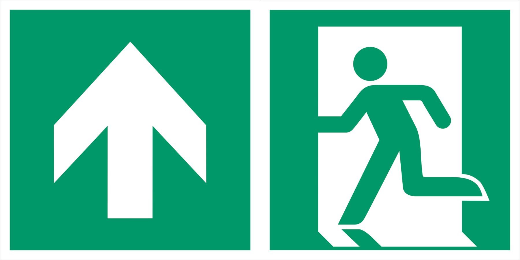 Kombischild Notausgang nach ASR 1.3 Kombischild Notausgang nach ASR 1.3