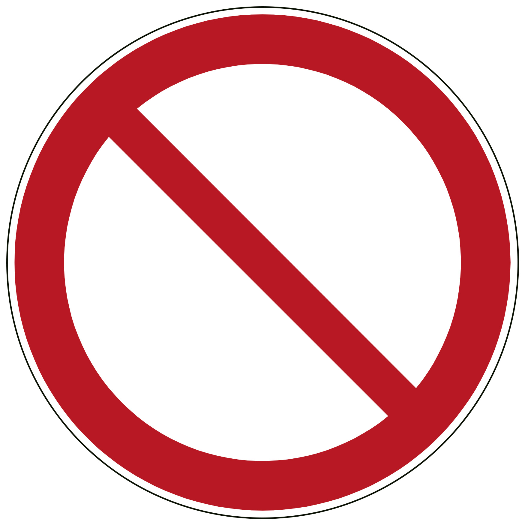 Allgemeines Verbotszeichen ⌀10 cm