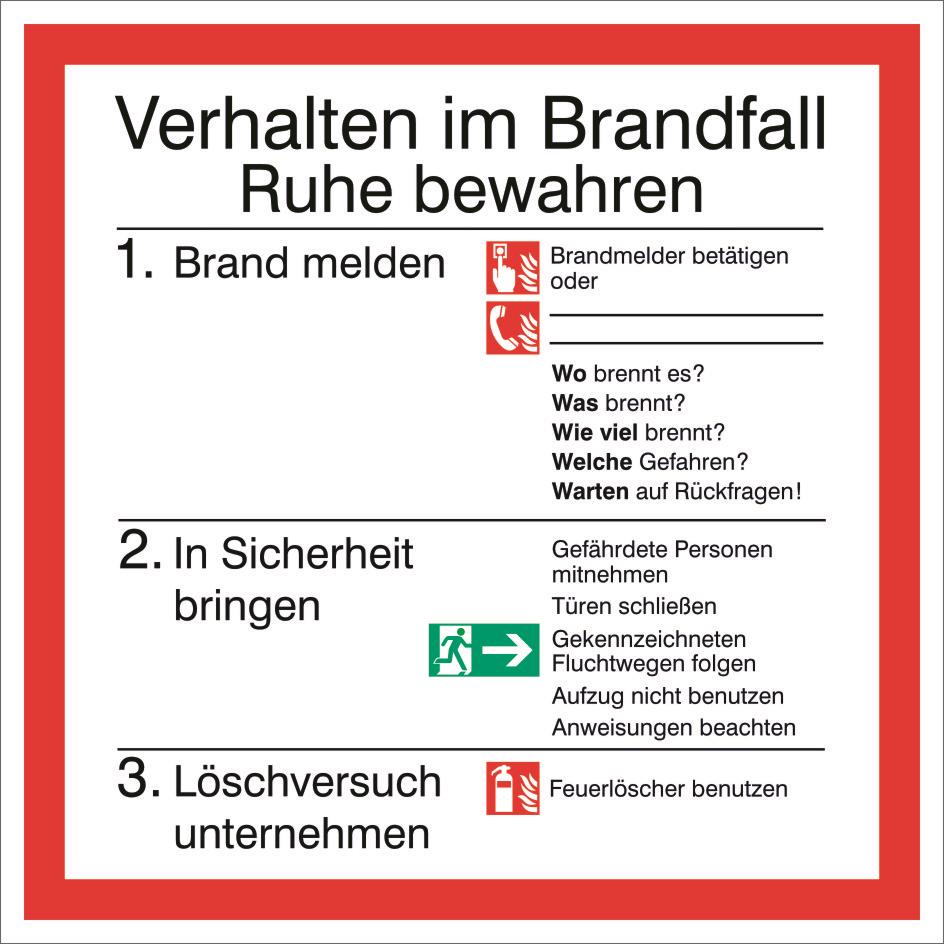 Verhalten im Brandfall