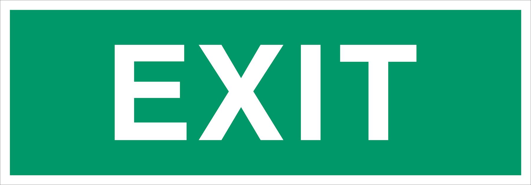 Exit Textschild
