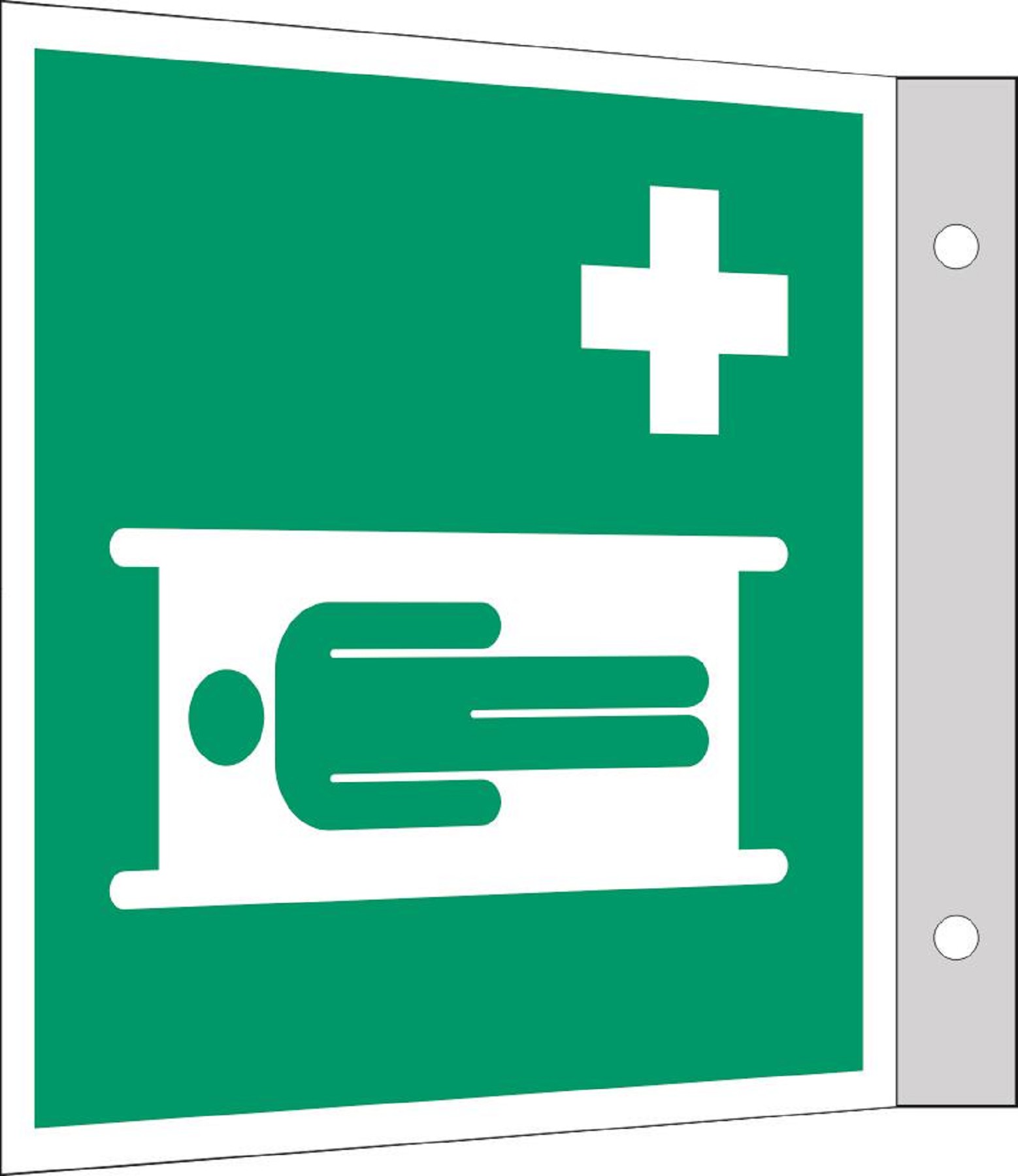 Fahnenschild Krankentrage nach ASR A1.3 Fahnenschild Krankentrage nach ASR A1.3