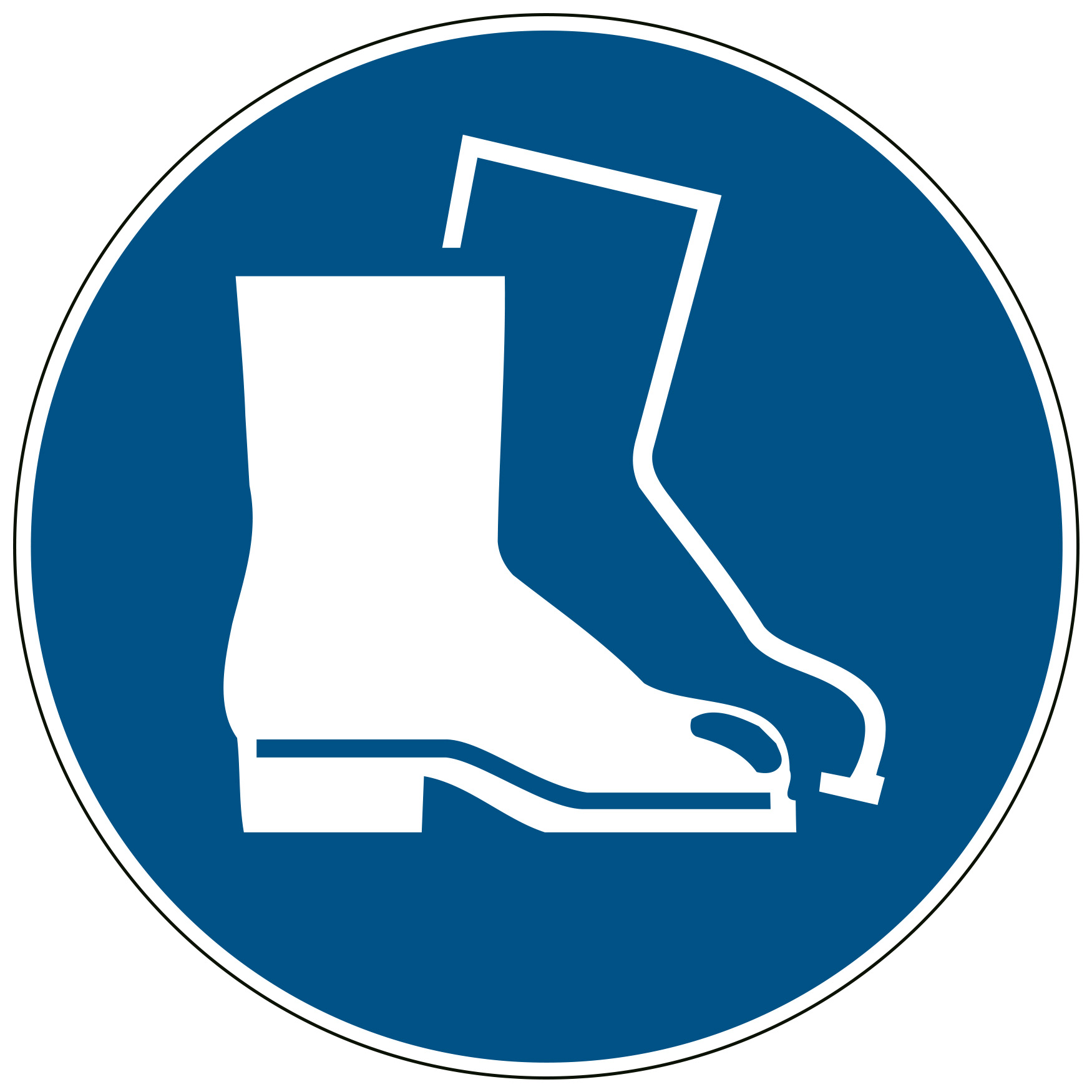 Fußschutz benutzen ⌀ 10 cm