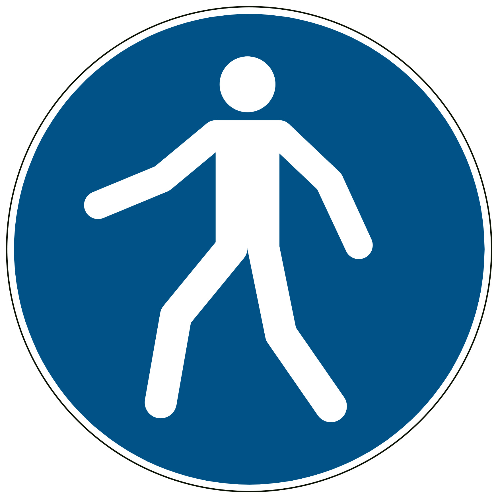 Fußgängerweg benutzen ⌀ 10 cm