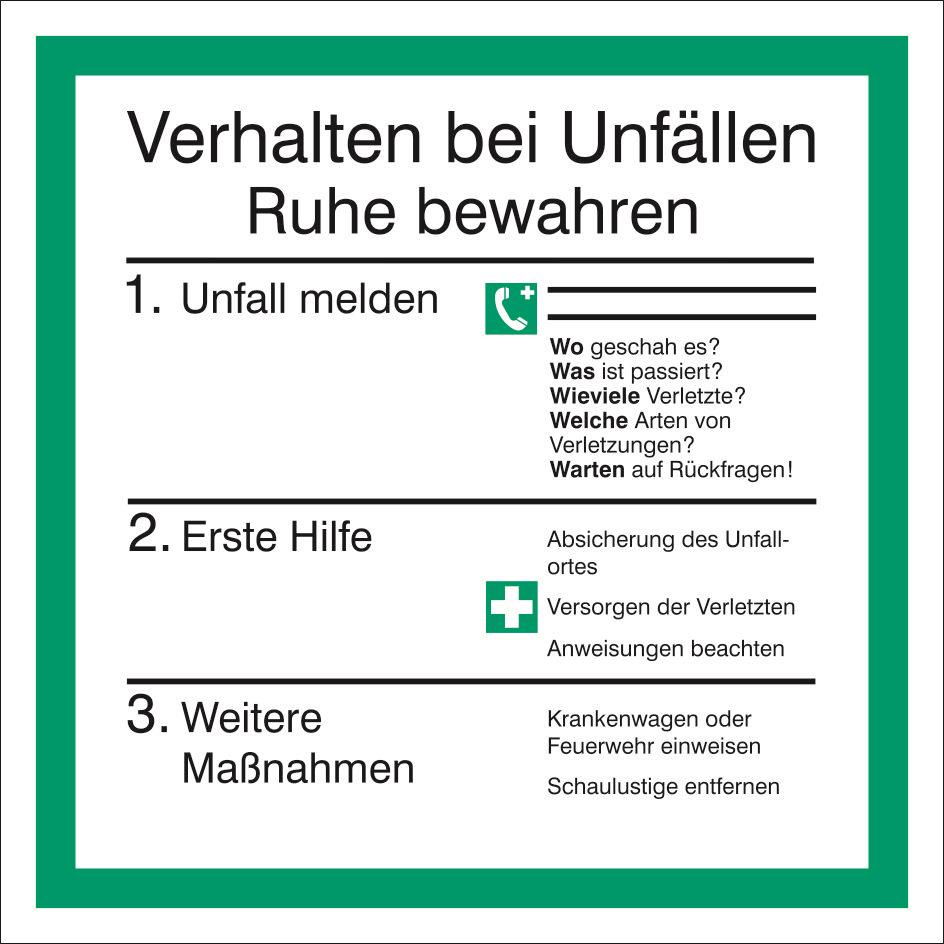 Verhalten bei Unfällen