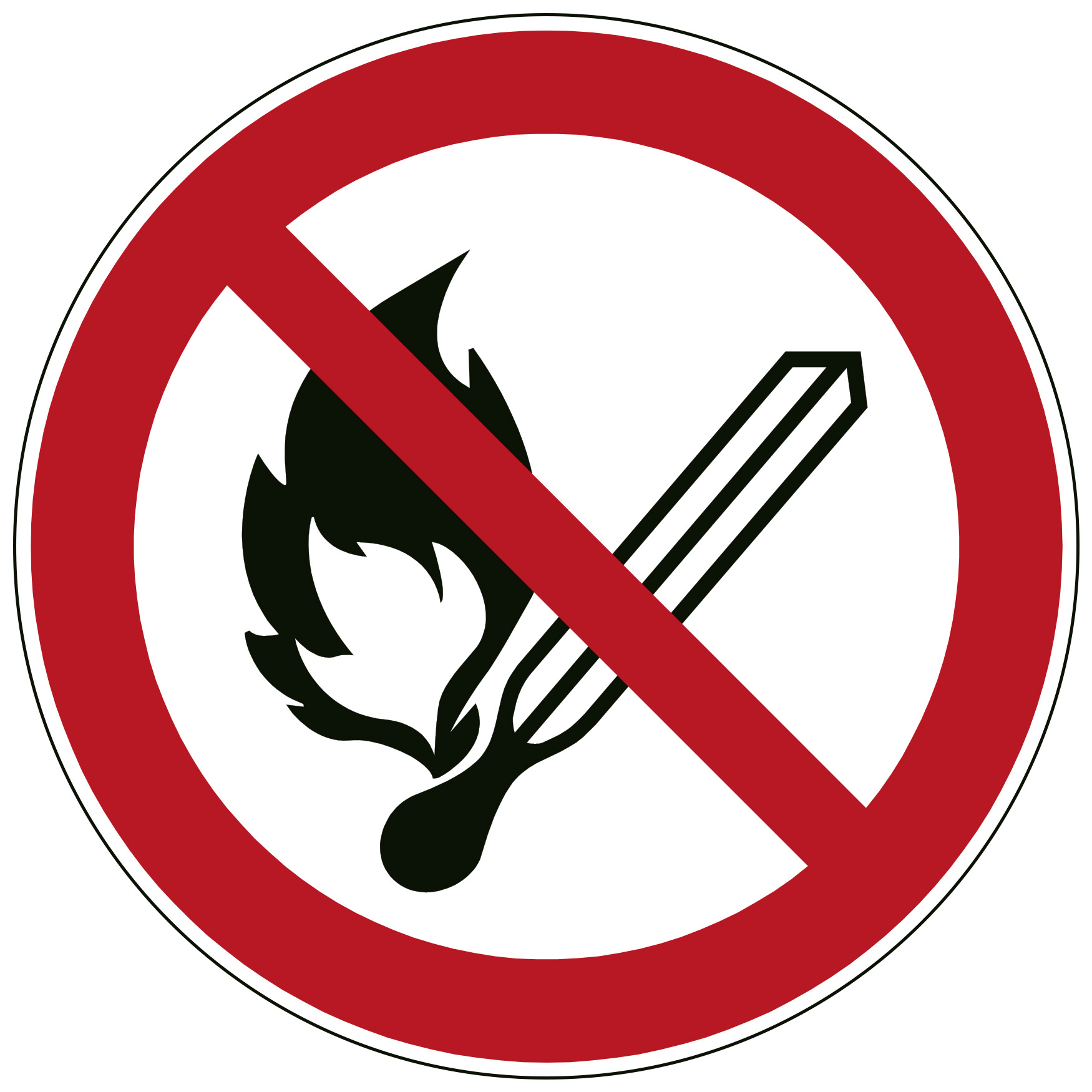 Keine offenen Flammen, Feuer verboten