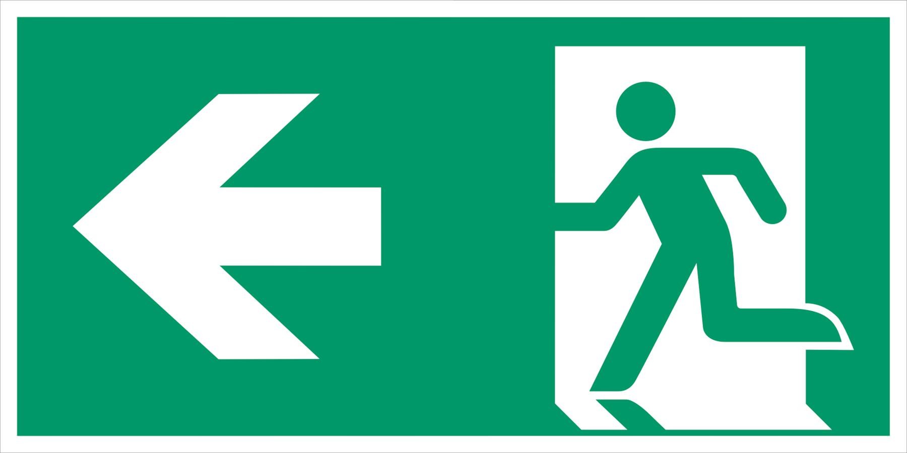Kombischild Rettungsweg ohne Lichtkante nach ASR A1.3 Kombischild Rettungsweg ohne Lichtkante nach ASR A1.3