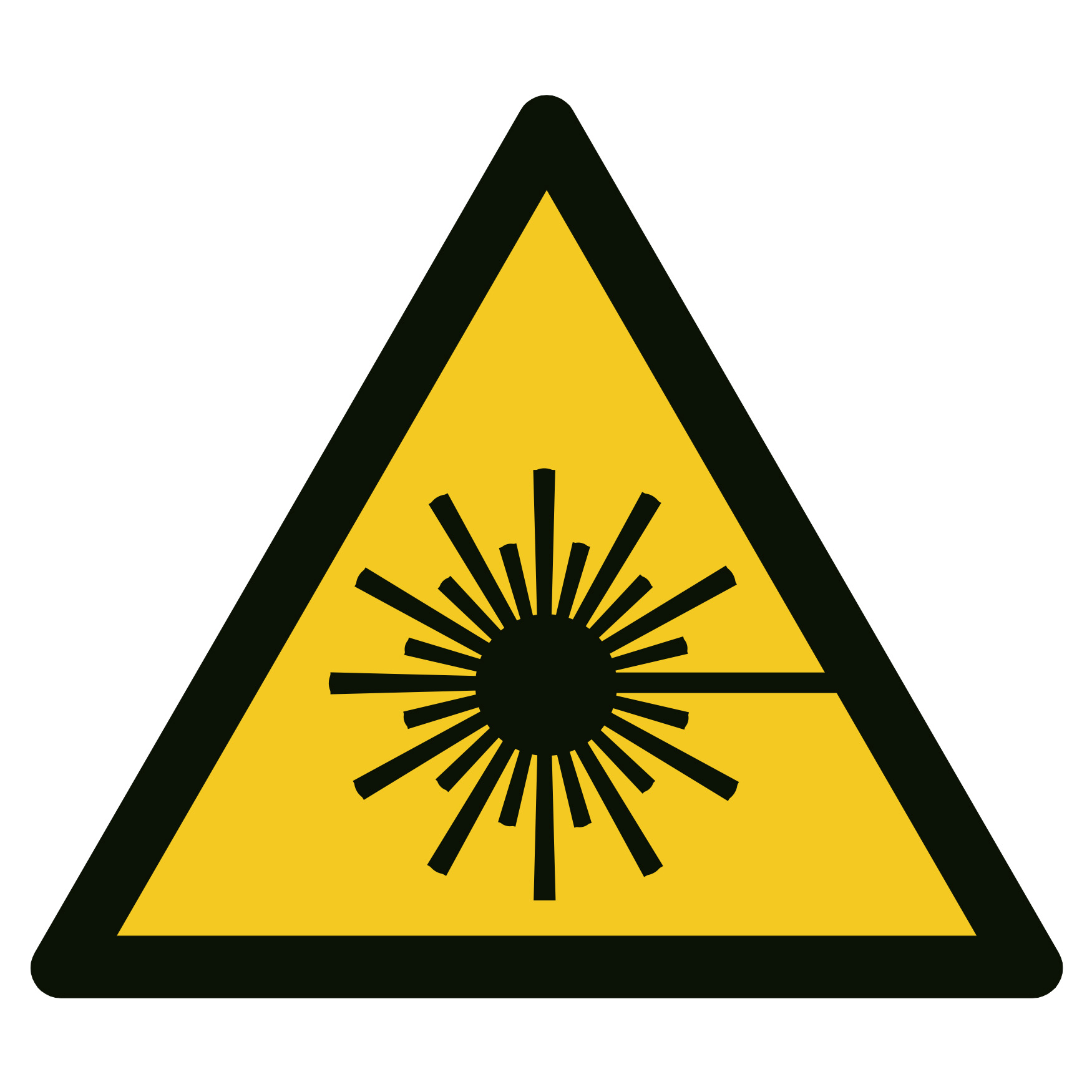 Warnung vor Laserstrahl