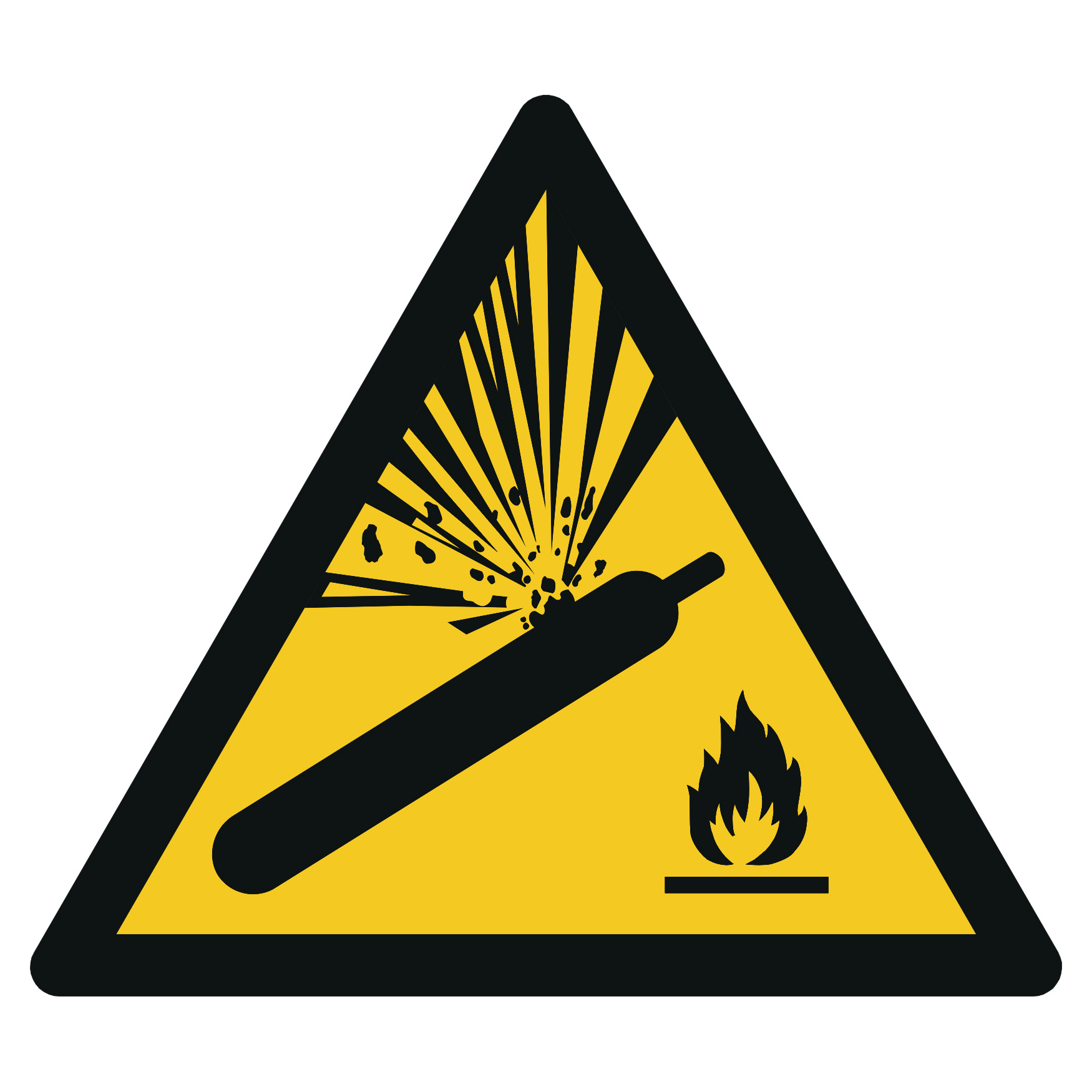Warnung vor Gasflaschen ⌀ 10 cm
