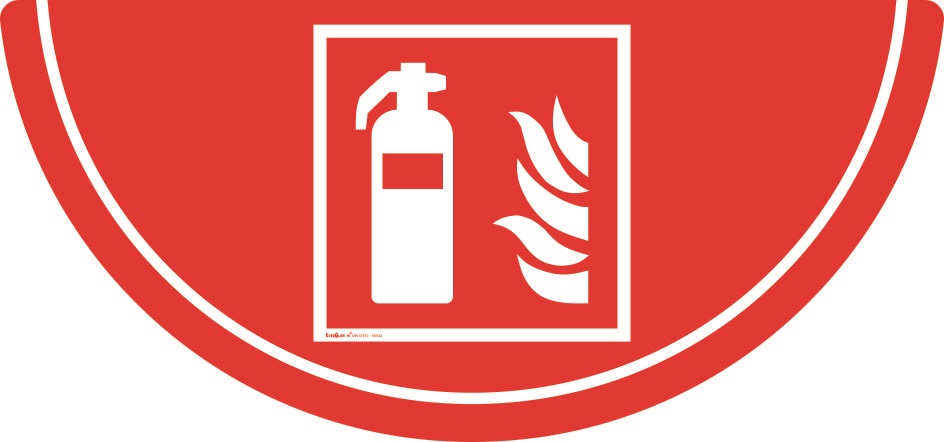 Bodenmarkierung Halbkreis Feuerlöscher F001 Bodenmarkierung Halbkreis Feuerlöscher F001