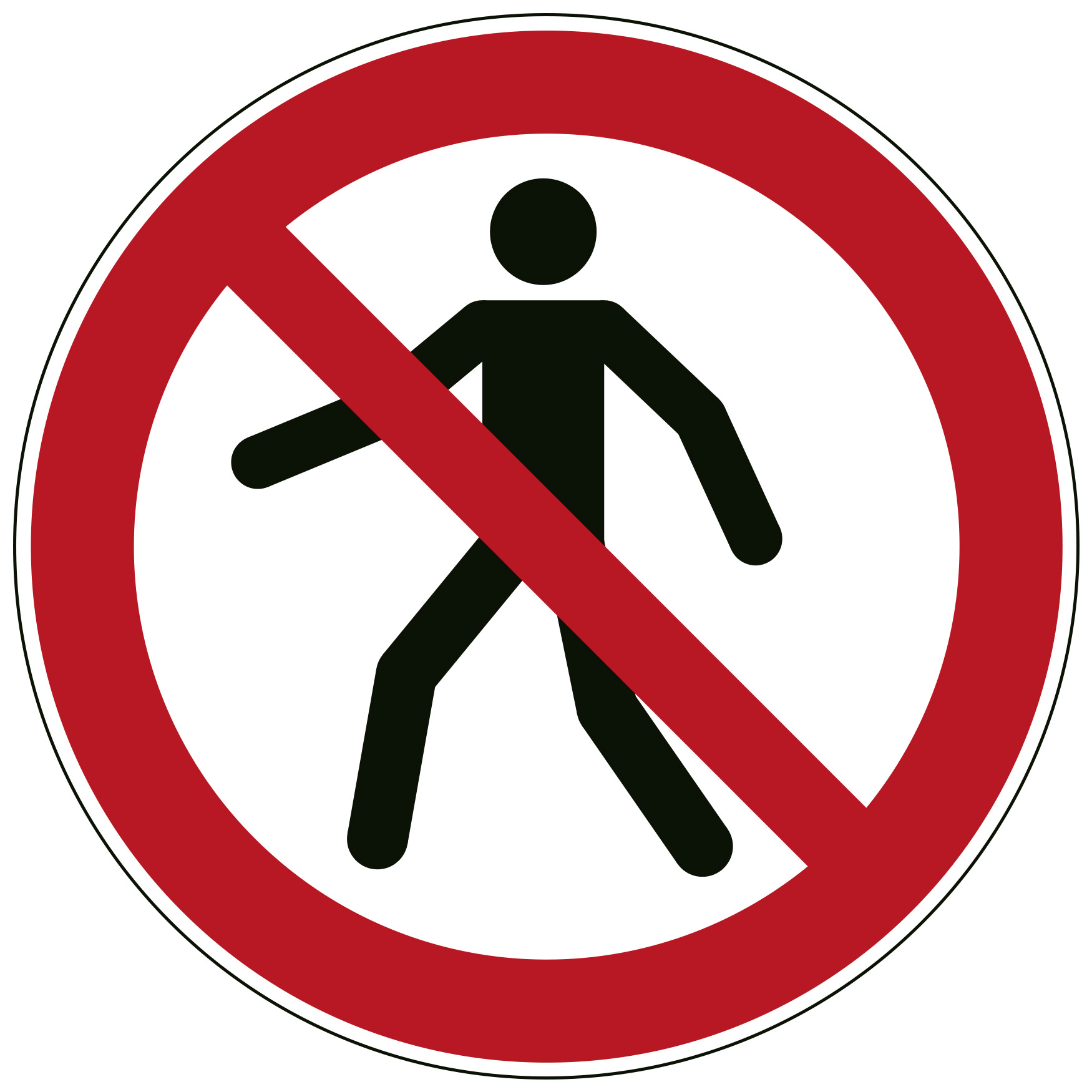Für Fußgänger verboten ⌀10 cm