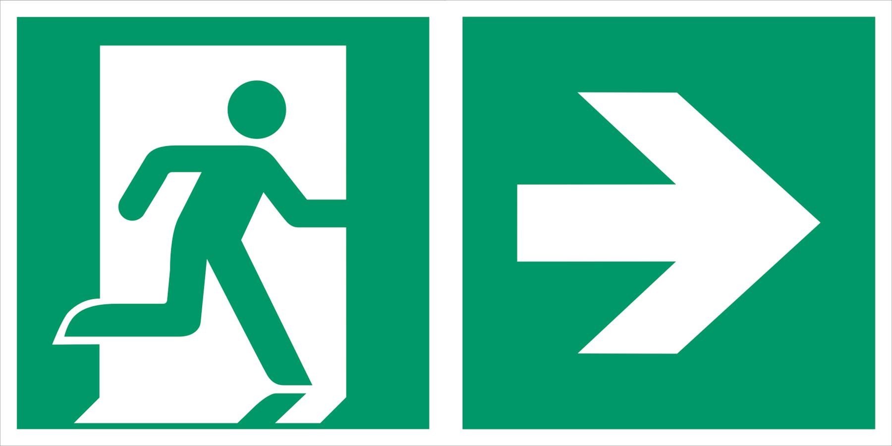Kombischild Rettungsweg nach ASR A1.3 Kombischild Rettungsweg nach ASR A1.3