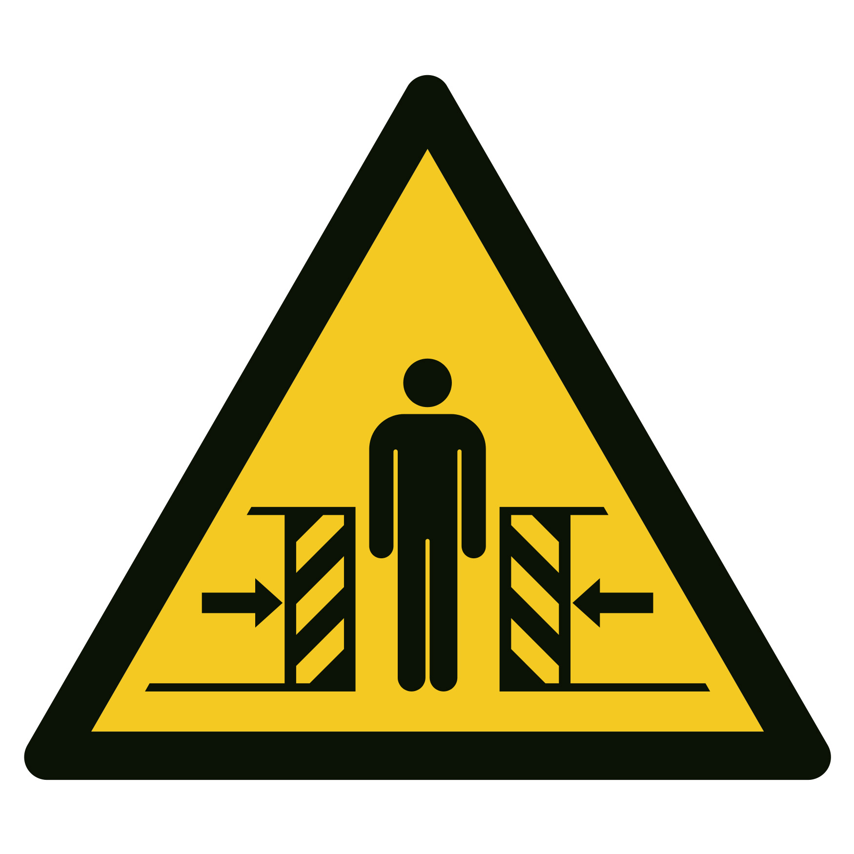 Warnung vor Quetschgefahr ⌀ 10 cm