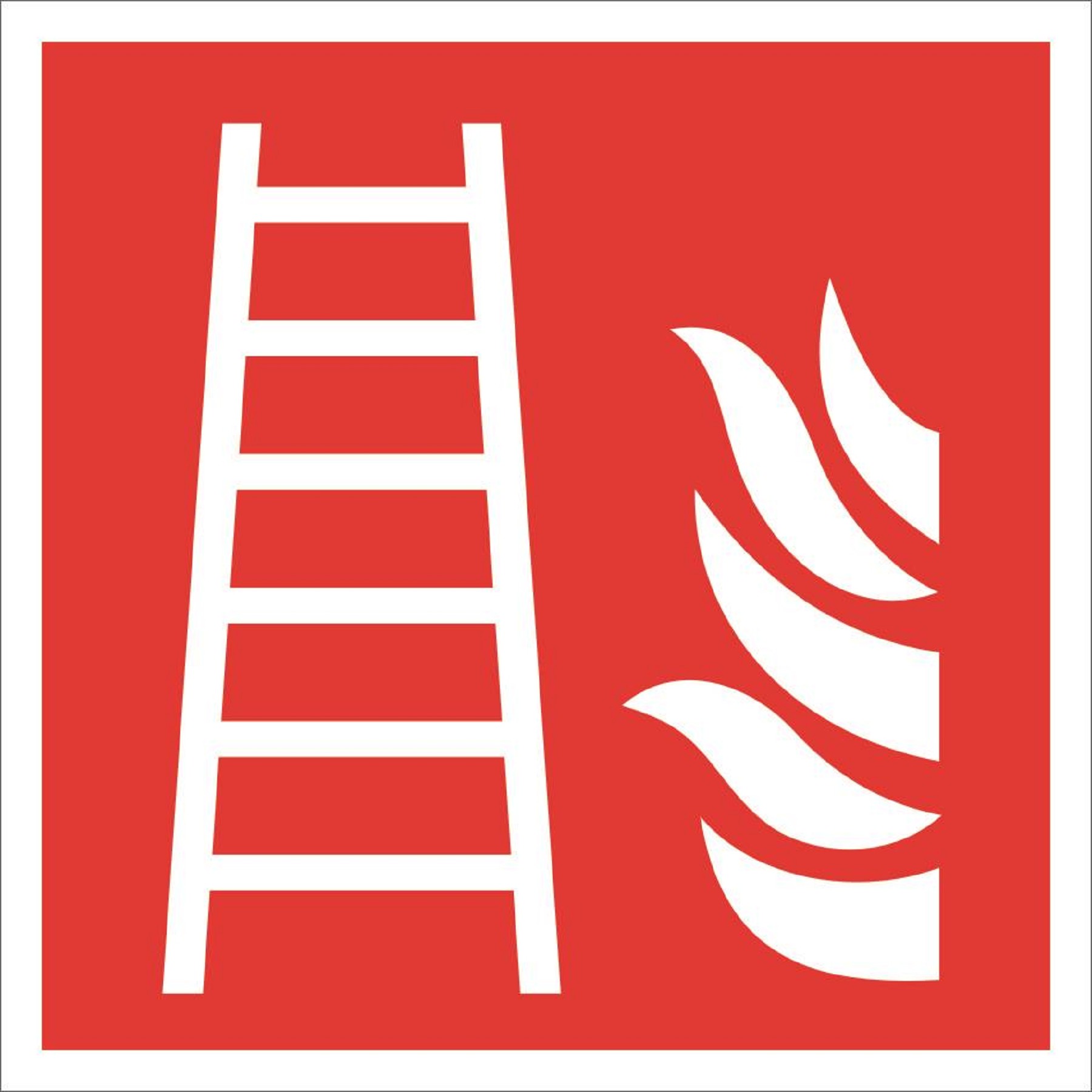 Int. Brandschutzkennzeichnung Feuerleiter nach ASR A1.3 Int. Brandschutzkennzeichnung Feuerleiter nach ASR A1.3