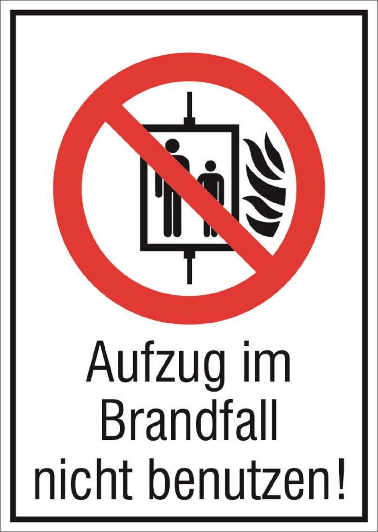 Verbots-Kombischild Aufzug ISO 7010 Verbots-Kombischild Aufzug ISO 7010