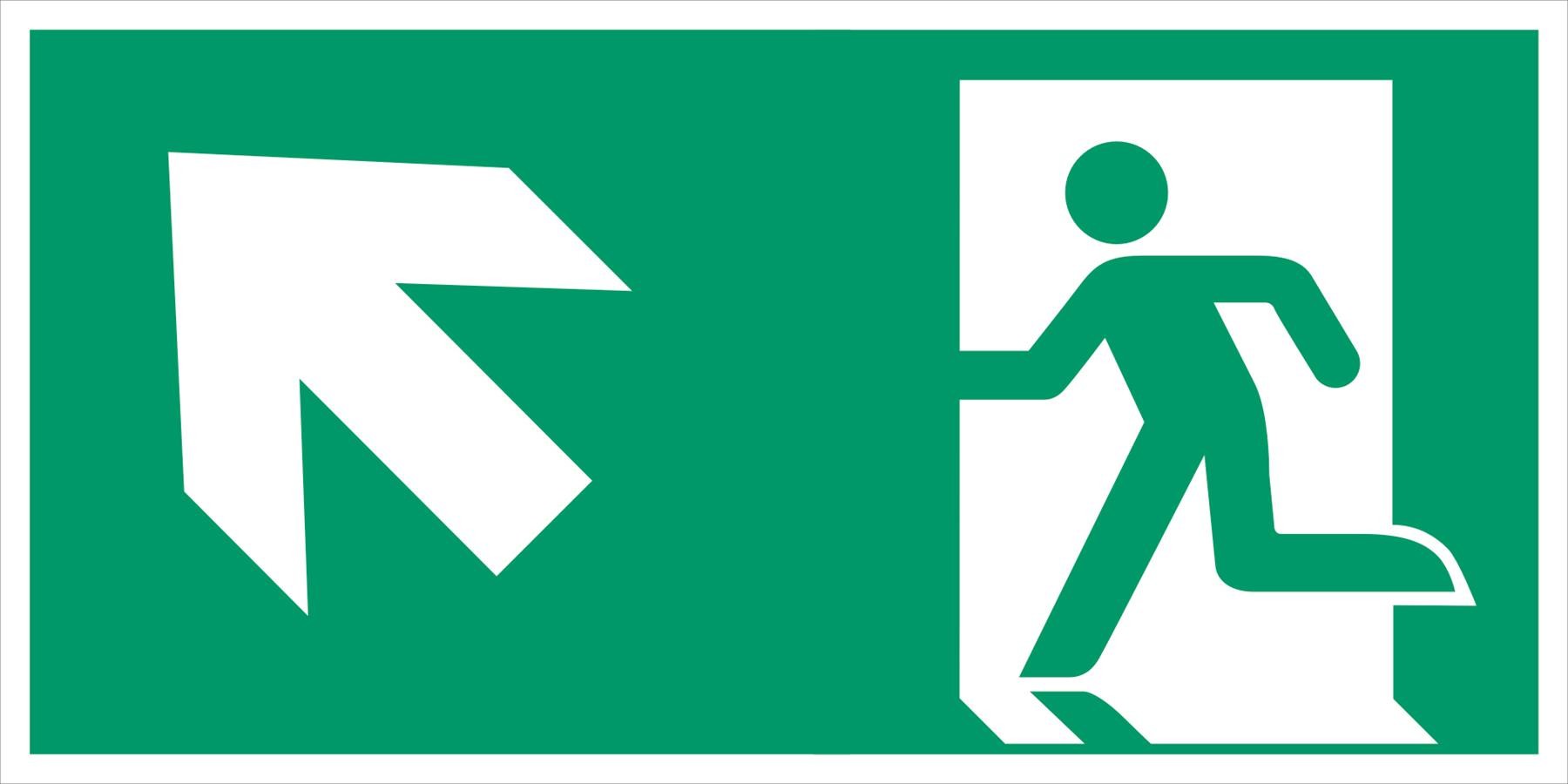 Kombischild Rettungsweg ohne Lichtkante nach ASR A1.3 Kombischild Rettungsweg ohne Lichtkante nach ASR A1.3