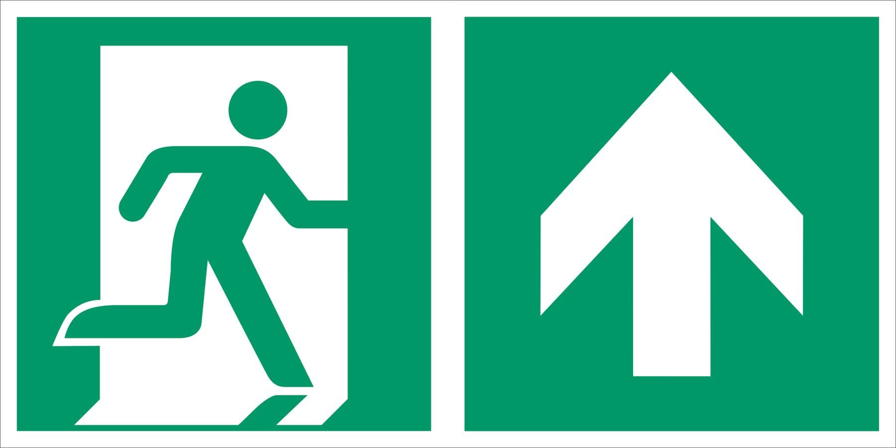 Kombischild Notausgang nach ASR 1.3 Kombischild Notausgang nach ASR 1.3