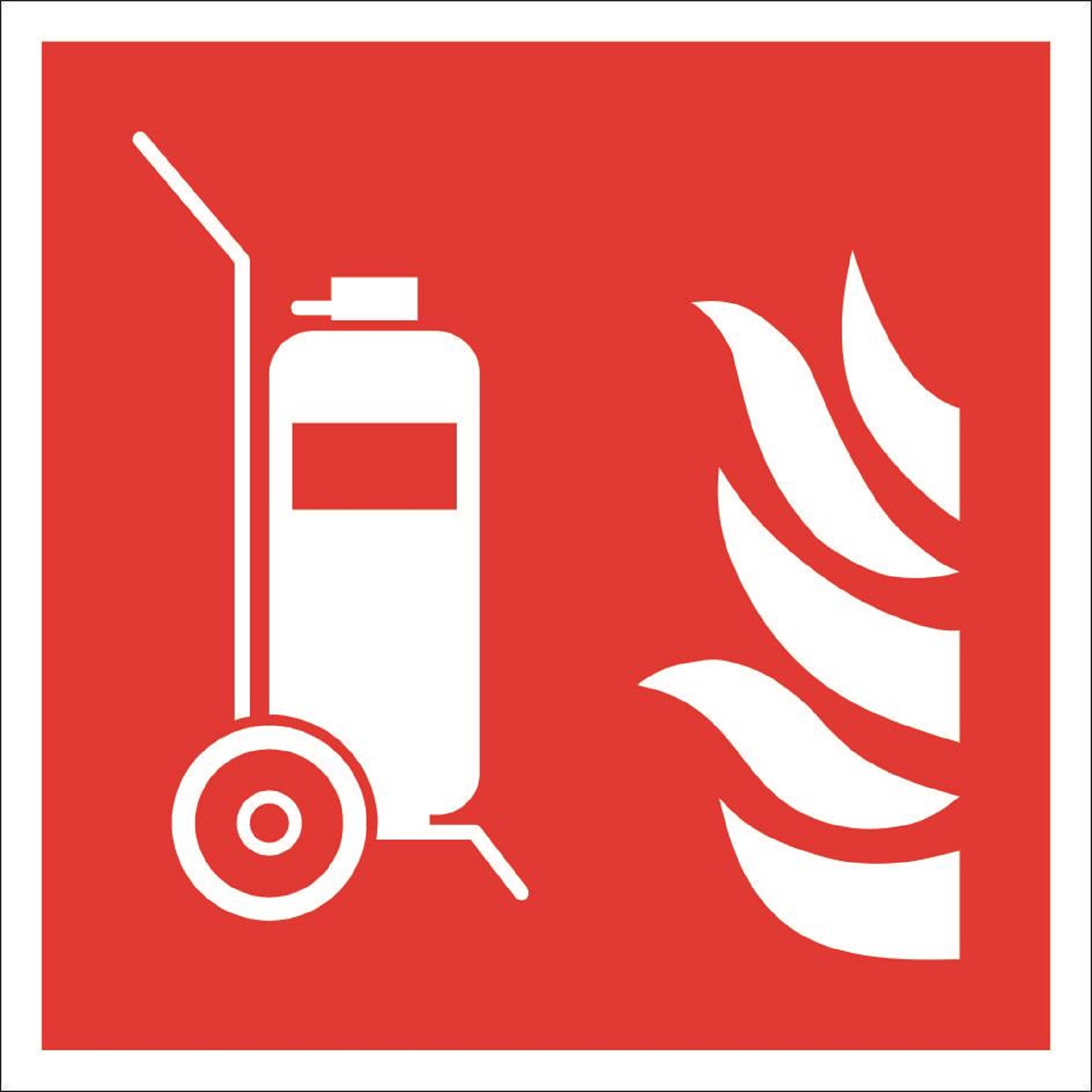 Int. Brandschutzkennzeichnung fahrbarer Feuerl.nach ASR A1.3