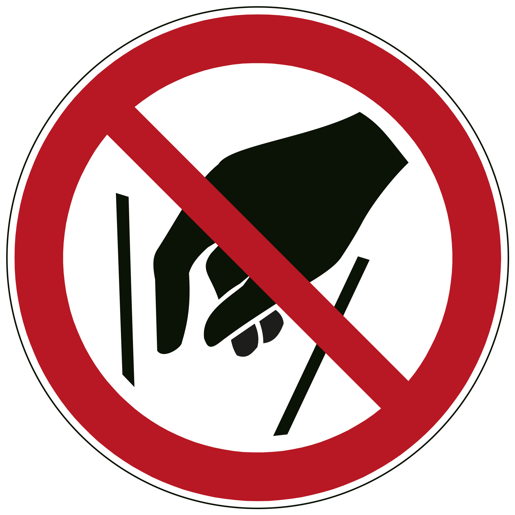 Hineinfassen verboten ⌀ 10 cm
