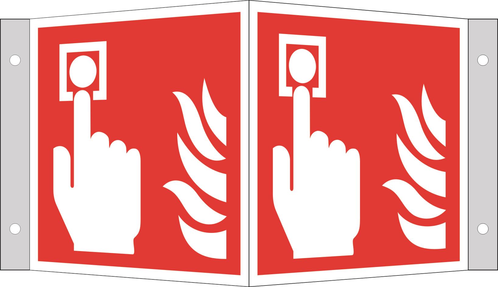 Fahnen,- Winkelschild Brandmelder